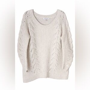 Oversized Heartloom Women's Knit Sweater in Cream